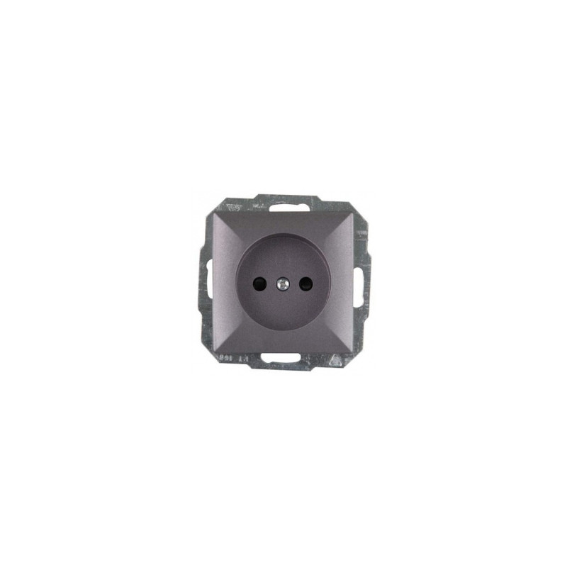 Priza simpla Abex Perla PT-15P, incastrata, antracit