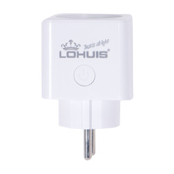 Priza smart / inteligenta Lohuis, Wi-Fi, 10/16A, 3680W, contor de energie, contact de protectie, alba