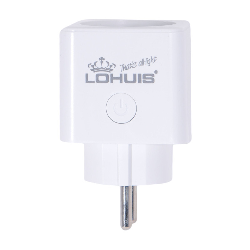 Priza smart / inteligenta Lohuis, Wi-Fi, 10/16A, 3680W, contor de energie, contact de protectie, alba