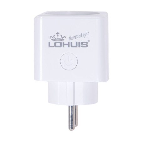 Priza smart / inteligenta Lohuis, Wi-Fi, 10/16A, 3680W, contor de energie, contact de protectie, alba