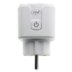 Priza smart / inteligenta Smarthome PNI-WP800, Wi-Fi, cu contor, alba