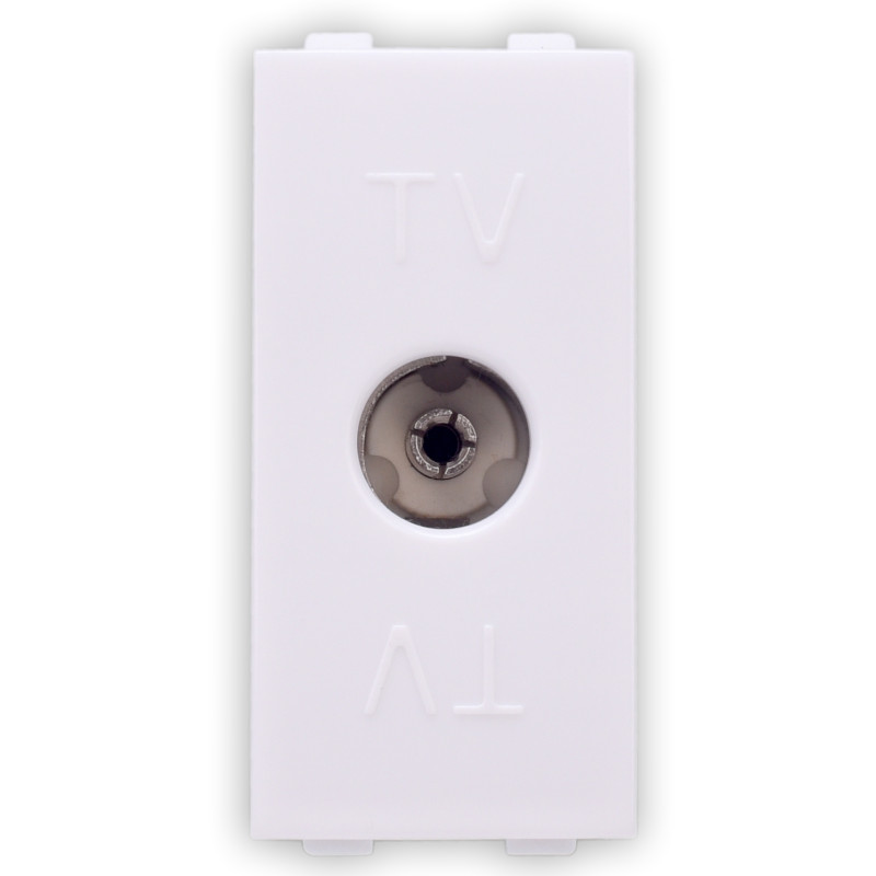 Priza TV capat, Hoff, modulara - 1, alba