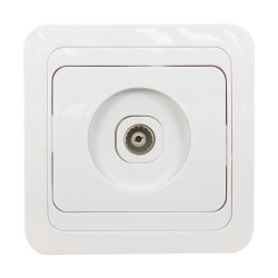 Priza TV Eco Comtec MF0012-06045, rama inclusa, alba