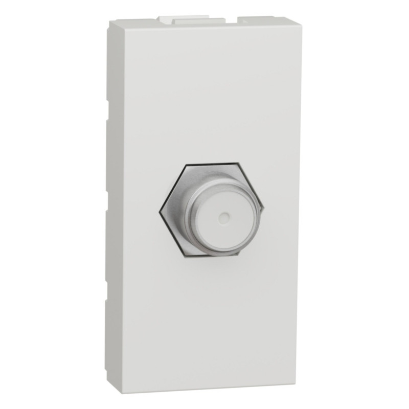 Priza TV mama Schneider Electric Noua Unica NU346818, conector tip F, modulara - 1, alba