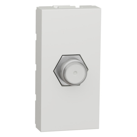 Priza TV mama Schneider Electric Noua Unica NU346818, conector tip F, modulara - 1, alba