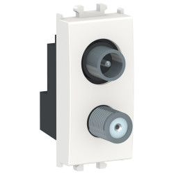 Priza TV + SAT capat Schneider Electric Easy Styl LMR6138001, modulara - 1, alba