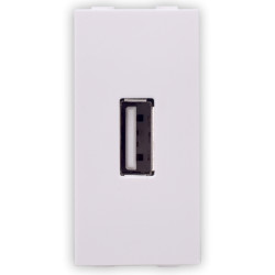 Priza USB Hoff, montaj incastrat, alba, modulara - 1, 5V, 2.1A