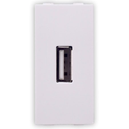 Priza USB Hoff, montaj incastrat, alba, modulara - 1, 5V, 2.1A