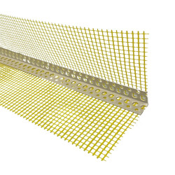 Profil colt cu plasa, interior / exterior, PVC, 100 x 2500 mm