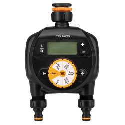 Programator irigatii, 2 zone, Fiskars, cu display, 4 bari, montaj exterior