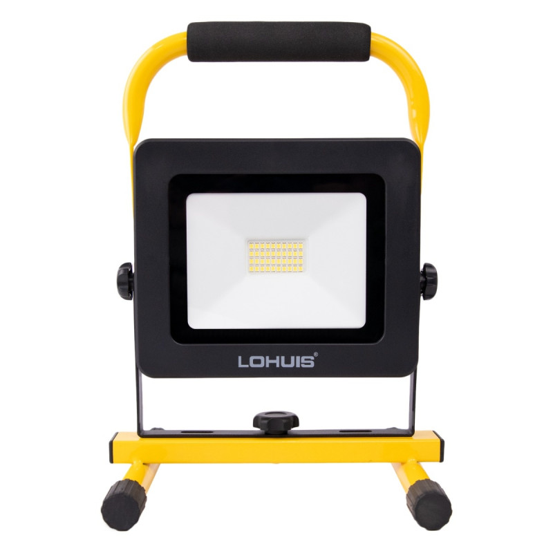 Proiector LED cu acumulator Lohuis 20W, 1400lm, lumina rece 6500K, IP54