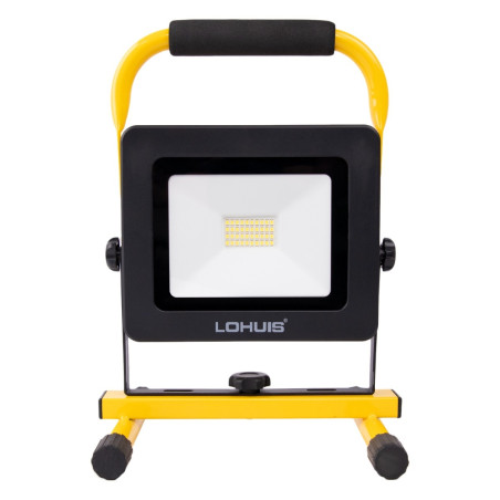 Proiector LED cu acumulator Lohuis 20W, 1400lm, lumina rece 6500K, IP54