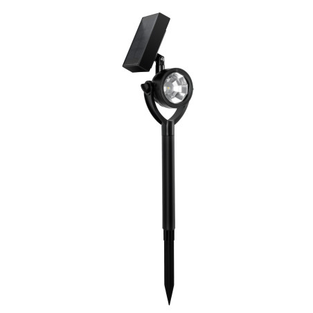 Proiector solar cu LED Hoff, 10lm, lumina neutra, H 38.7 cm, negru, exterior