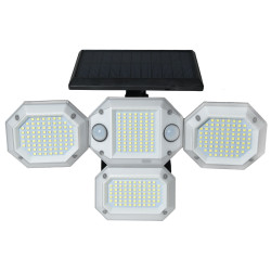 Proiector solar cu LED Lohuis, 30W, 500lm, lumina rece, cu senzor de miscare, cu telecomanda, 3 moduri de iluminare, negru, IP44