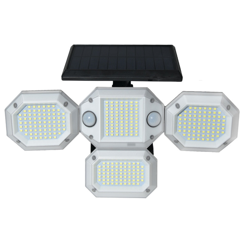 Proiector solar cu LED Lohuis, 30W, 500lm, lumina rece, cu senzor de miscare, cu telecomanda, 3 moduri de iluminare, negru, IP44
