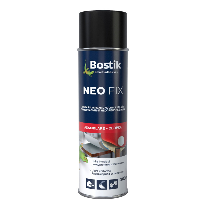 Adeiv pentru suprafete multiple, Bostik Neo Fix, interior, galben pai, 200 ml