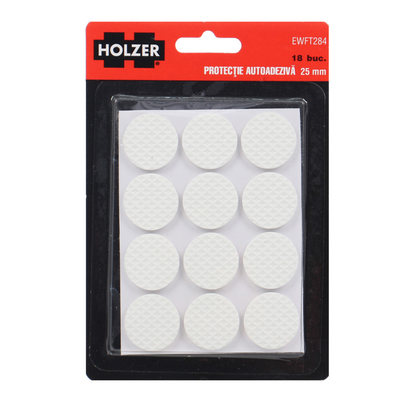 Protectie autoadeziva pentru pardoseala, Holzer EWFT284, forma rotunda, 25 mm, set 18 bucati Protectie autoadeziva pentru pardoseala, Holzer EWFT284, forma rotunda, 25 mm, set 18 bucati