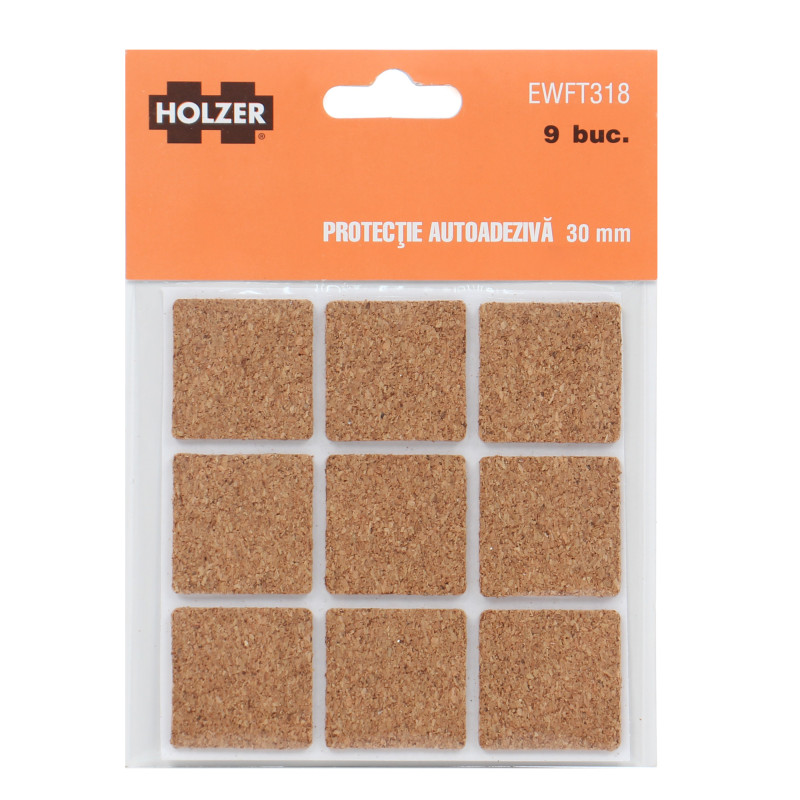 Protectie autoadeziva pentru pardoseala, Holzer EWFT318, forma patrata, 30 x 30 mm, set 9 bucati Protectie autoadeziva pentru pardoseala, Holzer EWFT318, forma patrata, 30 x 30 mm, set 9 bucati