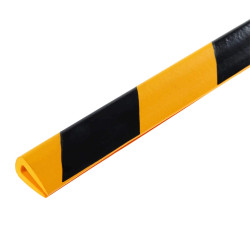 Protector colt din spuma de cauciuc AC-108, negru + galben, grosime 18 mm