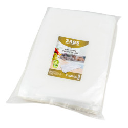 Pungi pentru aparat de vidat alimente, Zass ZVSB 05, 25 x 35 cm, rezistenta la caldura si frig, fara BPA, transparent, set 100 b