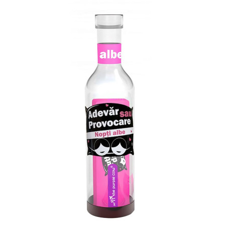 Adevar sau Provocare - Nopti albe, joc interactiv, Purple Cow, carton + plastic, 12+ ani, roz, 25 x 5 x 5 cm