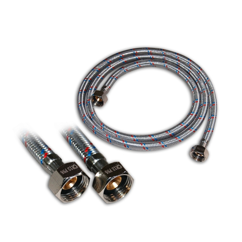 Racord flexibil apa, EPDM + tresa metalica, 1/2" - 1/2  ", L 700 mm
