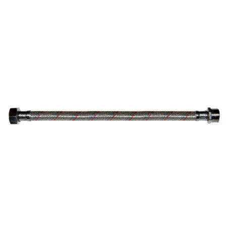Racord flexibil apa, EPDM + tresa metalica, cu protectie PVC, 1/2" - niplu, L 300 mm