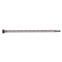 Racord flexibil apa, monocomanda, EPDM + tresa metalica, cu protectie PVC, 1/2" - 1/4 ", L 400 mm