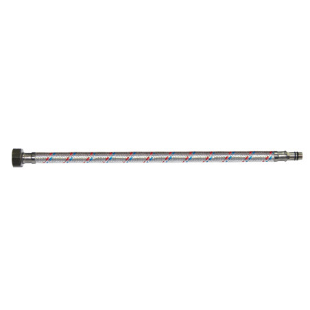 Racord flexibil apa, monocomanda, EPDM + tresa metalica, cu protectie PVC, 1/2" - 1/4 ", L 400 mm