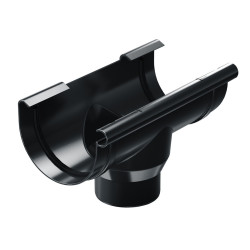 Racord jgheab burlan Budmat Proaqua, pentru sistem pluvial, PVC, gri, D 100/63 mm