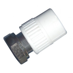 Racord semiolandez PPR, FI, 25 mm x 3/4", alb