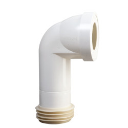 Racord WC rigid, curbat, cu manson, Wirquin 71240001