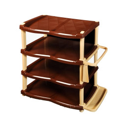 Raft plastic pentru pantofi, 4 nivele, 47 x 33 x 65 cm