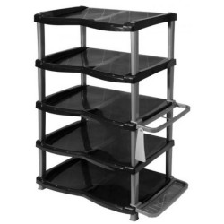 Raft plastic pentru pantofi, 5 nivele, 47 x 33 x 85 cm, diverse culori