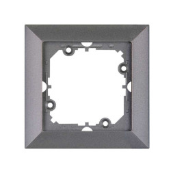 Rama Abex Perla RA-1P AN, 1 post, antracit, pentru priza / intrerupator
