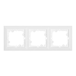Rama Abex Perla RA-3PN, 3 posturi, alb, pentru priza / intrerupator