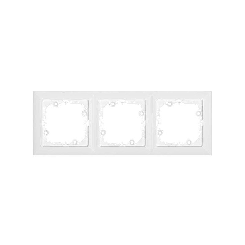 Rama Abex Perla RA-3PN, 3 posturi, alb, pentru priza / intrerupator Rama Abex Perla RA-3PN, 3 posturi, alb, pentru priza / intrerupator