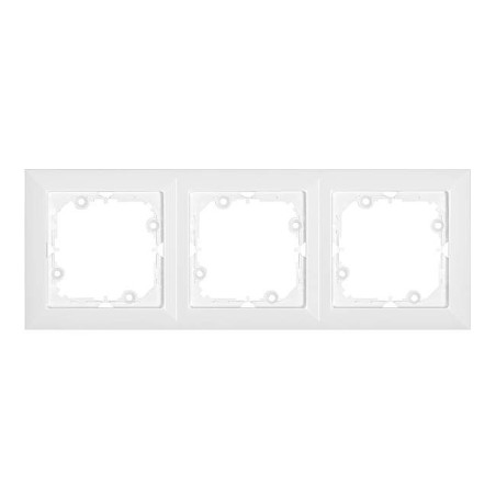 Rama Abex Perla RA-3PN, 3 posturi, alb, pentru priza / intrerupator