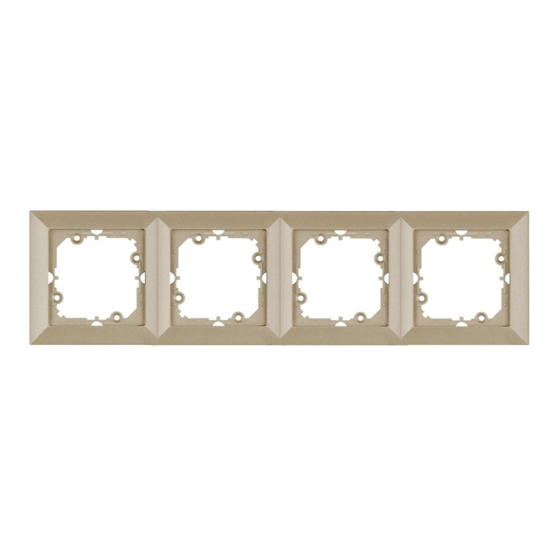 Rama Abex Perla RA-4PN SA, 4 posturi, satin, pentru priza / intrerupator Rama Abex Perla RA-4PN SA, 4 posturi, satin, pentru priza / intrerupator