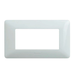 Rama Bticino Matix SAM4804BBNE, 4 module, alb, pentru priza / intrerupator