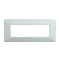 Rama Bticino Matix SAM4806BBNE, 6 module, alb, pentru priza / intrerupator