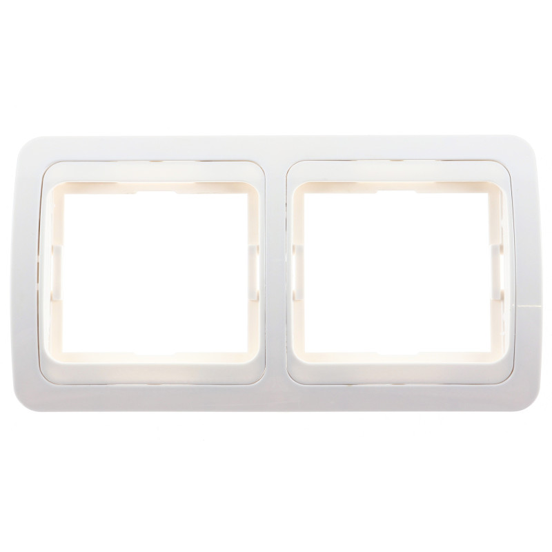 Rama Comtec Eco MF0012-06059, 2 posturi, alb, pentru priza / intrerupator Rama Comtec Eco MF0012-06059, 2 posturi, alb, pentru priza / intrerupator
