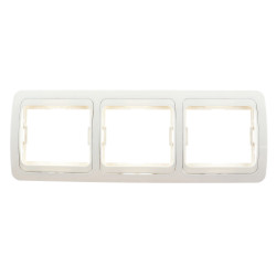 Rama Comtec Eco MF0012-06060, 3 posturi, alb, pentru priza / intrerupator