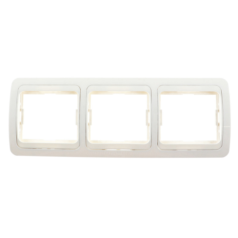 Rama Comtec Eco MF0012-06060, 3 posturi, alb, pentru priza / intrerupator