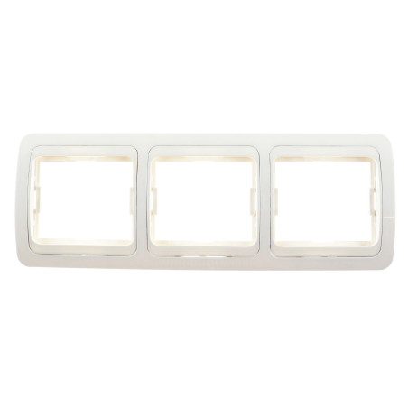 Rama Comtec Eco MF0012-06060, 3 posturi, alb, pentru priza / intrerupator