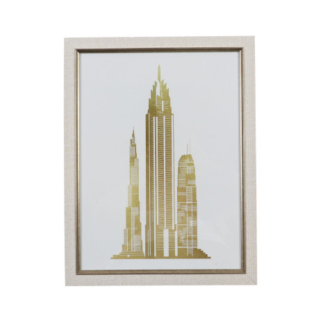 Rama foto 1280-D-A407S, dreptunghiulara, 30 x 40  cm, bej, MDF