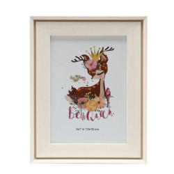 Rama foto 3806-A-W699 57, dreptunghiulara, 18 x 13 cm, crem, MDF