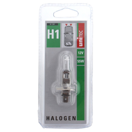Bec auto halogen pentru far Unitec H1, 55 W, 12 V