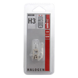Bec auto halogen pentru far Unitec H3, 55 W, 12 V