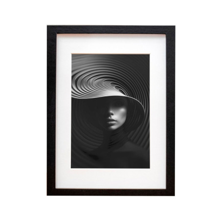 Rama foto SA001, dreptunghiulara, 18 x 24 cm, negru, plastic
